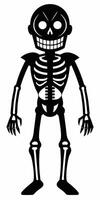 A skeleton with a smiley face and a skeleton's body vector
