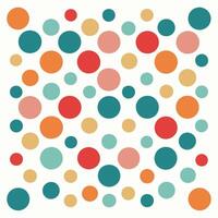 A colorful polka dot pattern on a white background vector
