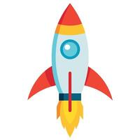 Rocket ship illustration vector