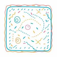 A square with colorful sprinkles on it vector