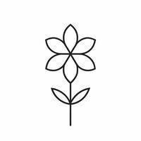 A flower outline on a white background vector