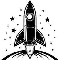 Rocket space ship vector