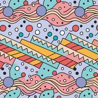 Seamless pattern with colorful geometric shapes and lines vector