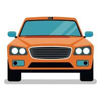 An orange car on a white background vector