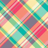 Straight check pattern texture, fibrous plaid seamless. Gift paper fabric tartan background textile in yellow and red colors. vector