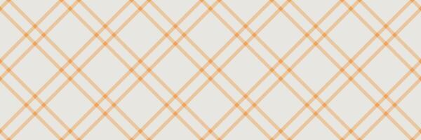 Paint check textile background, page fabric texture. Bed plaid seamless pattern tartan in sterling silver and orange colors. vector