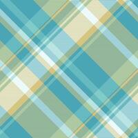 Network seamless background check, guy texture pattern plaid. Linear fabric tartan textile in cyan and yellow colors. vector