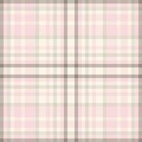 Cut out background check tartan, tracery plaid seamless . Group fabric pattern texture textile in light and sea shell colors. vector