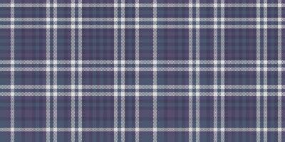 Japan tartan seamless fabric, mid check pattern textile. Room texture plaid background in blue and indigo colors. vector