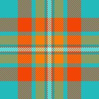 Us texture background tartan, kitchen fabric pattern seamless. 40s plaid textile check in bright and cyan colors. vector