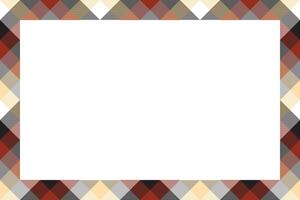 Rectangle borders and Frames . Border pattern geometric vintage frame design. Scottish tartan plaid fabric texture. Template for gift card, collage, scrapbook or photo album and portrait. vector
