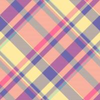 Group tartan texture plaid, nice pattern seamless check. Kilt textile fabric background in yellow and indigo colors. vector