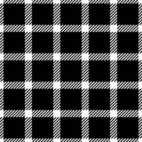Border background texture pattern, 30s tartan seamless. Christmas ornament plaid fabric check textile in white and black colors. vector