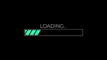 Loading progress bar. Simple loading bar animation. Progress bar animation. White data loading bar indicates animation. Transparent background with alpha channel video