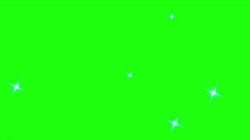Glowing stars sparkle. Bokeh lights effect background. Sparkle particles shine animation effect. Glitter sparkle animated green screen video