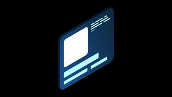 Isometric coding screen animation. Coding programming technology. Programming concept. Technology animation. Transparent background with alpha channel video