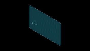 Digital chart with growing business concept. Animation futuristic graph. Digital chart. 4K animated in isometric style. Transparent background with alpha channel video