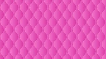 Upholstery quilted background animation. Pink leather texture sofa backdrop. 4K seamless loop animation video