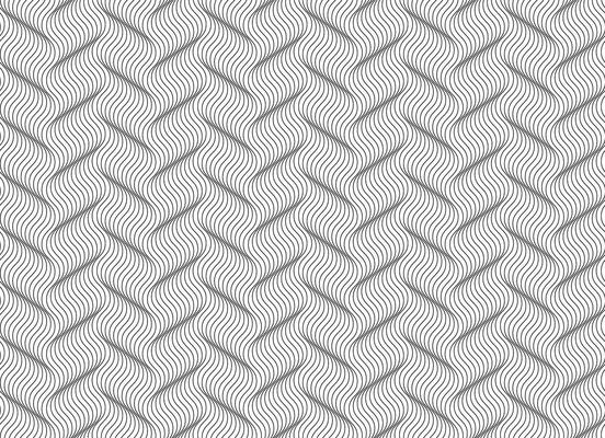 Abstratc background of swirle lines. Black and white line pattern with optical illusion effect.