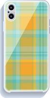 Smartphone cover design mockup. Template geometric pattern for mobile phone back part. Flat design. vector