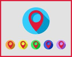Map icons. Marker pointer. Pin location icon. GPS navigation symbol. vector
