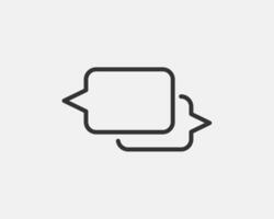 Chat icon design element. Talk bubble speech sign. Dialogue balloon. vector