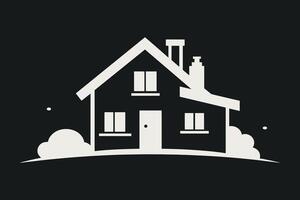 A basic minimalist house icon with a simple, clean design vector
