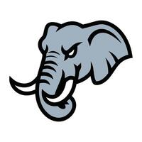 Stylized Elephant Head Illustration vector