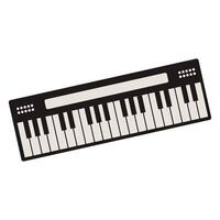 An illustration of a piano keyboard vector