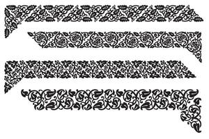 Set of decorative border and corner - modular vector