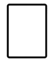Realistic tablet device blank screen mockup template vector