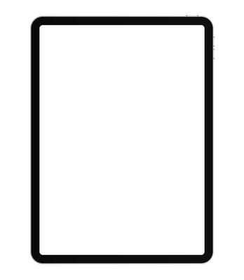Realistic tablet device blank screen mockup template
