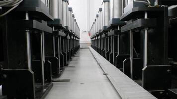 Fully automated mechanical metal stretching machine. a smart machine for the production of composite materials from steel. video
