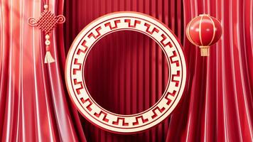 Chinese style background, Spring Festival theme elements, 3d rendering. video