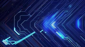 Futuristic digital background with glowing lines and circuits, ideal for technology, abstract, and innovation themes. video