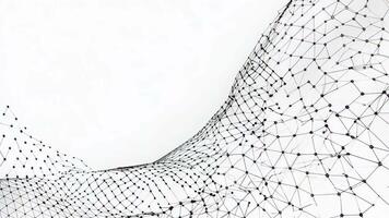 Abstract network structure showcasing interconnected lines and nodes on a light background, symbolizing technology or data. video