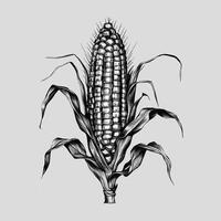 Corn on the cob illustration vector