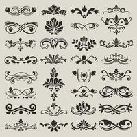 Set of vintage decorative elements, calligraphic design elements, decorative elements, decorative elements, decorative vector