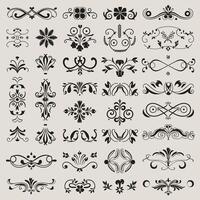 A large set of decorative elements vector