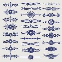 Set of decorative floral elements, decorative elements, decorative elements, decorative elements, decorative elements, decorative vector