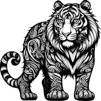 Eyes of the Predator Tiger in Focus vector