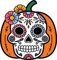 Where Halloween and Dia de los Muertos Collide vector