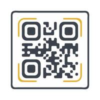 QR code icon isolated on white background for your web and mobile app design, QR code logo concept vector