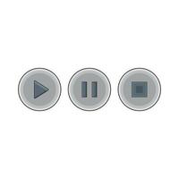 illustration of media player buttons vector