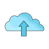 illustration of cloud upload vector
