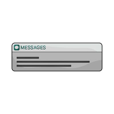 illustration of message notification
