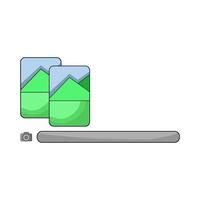 illustration of send picture message vector