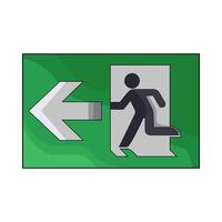 illustration of emergency exit vector