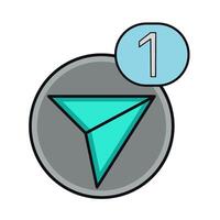 illustration of send message vector