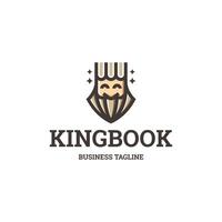 king book mascot logo design vector